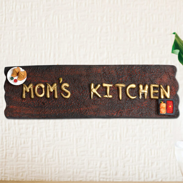 Mom's Kitchen Chocolate Background Rectangle (6x18)